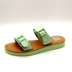 Dolce Vita Womens Heather Slide Sandals Mint Green Double Strap Buckles 9 NEW